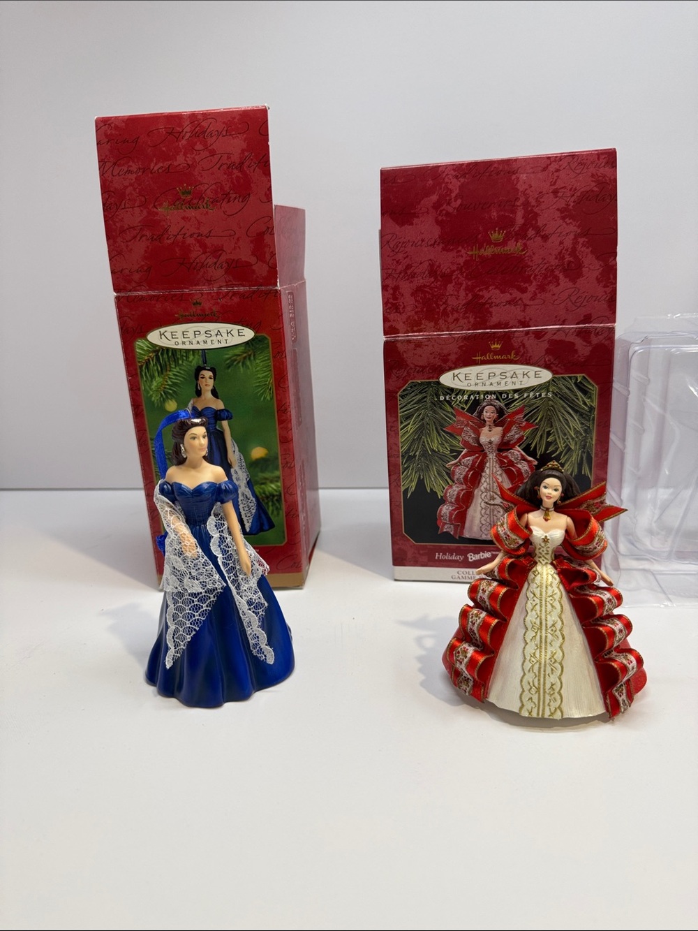 VTG Boxed Hallmark Keepsake Ornament, 1997 Holiday Barbie & 2001 Scarlett O’Hara